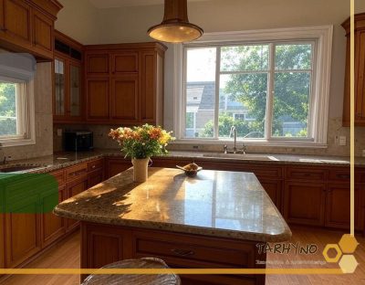 کابینت کلاسیک 6 کابینت کلاسیک در یک آشپزخانه کلاسیک