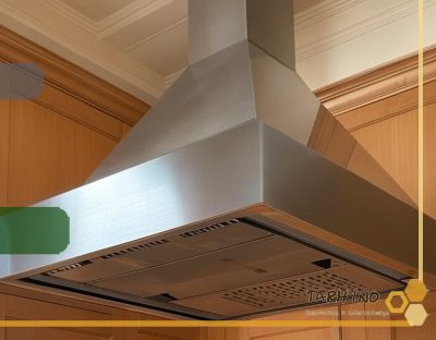 کابینت کلاسیک 10 نمای نزدیک از هود شومینهمانند در آشپزخانه کلاسیک