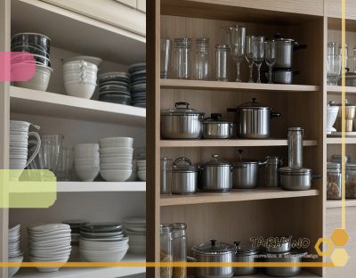 شلف در یک کابینت مدرن